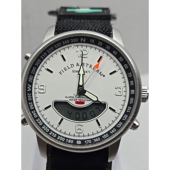 Field And Stream Ana Digi Alarm Chronograph Field Watch 5ATM Mens New Battery WR - Picture 4 of 13